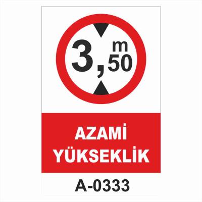 AZAMİ YÜKSEKLİK 3,50 M.